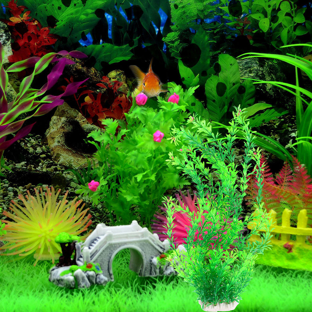 Non Planted Aquarium Fish - 70 cm Kunststoff-Aquariumpflanzen, künstliche Wasserpflanzen, realistische,