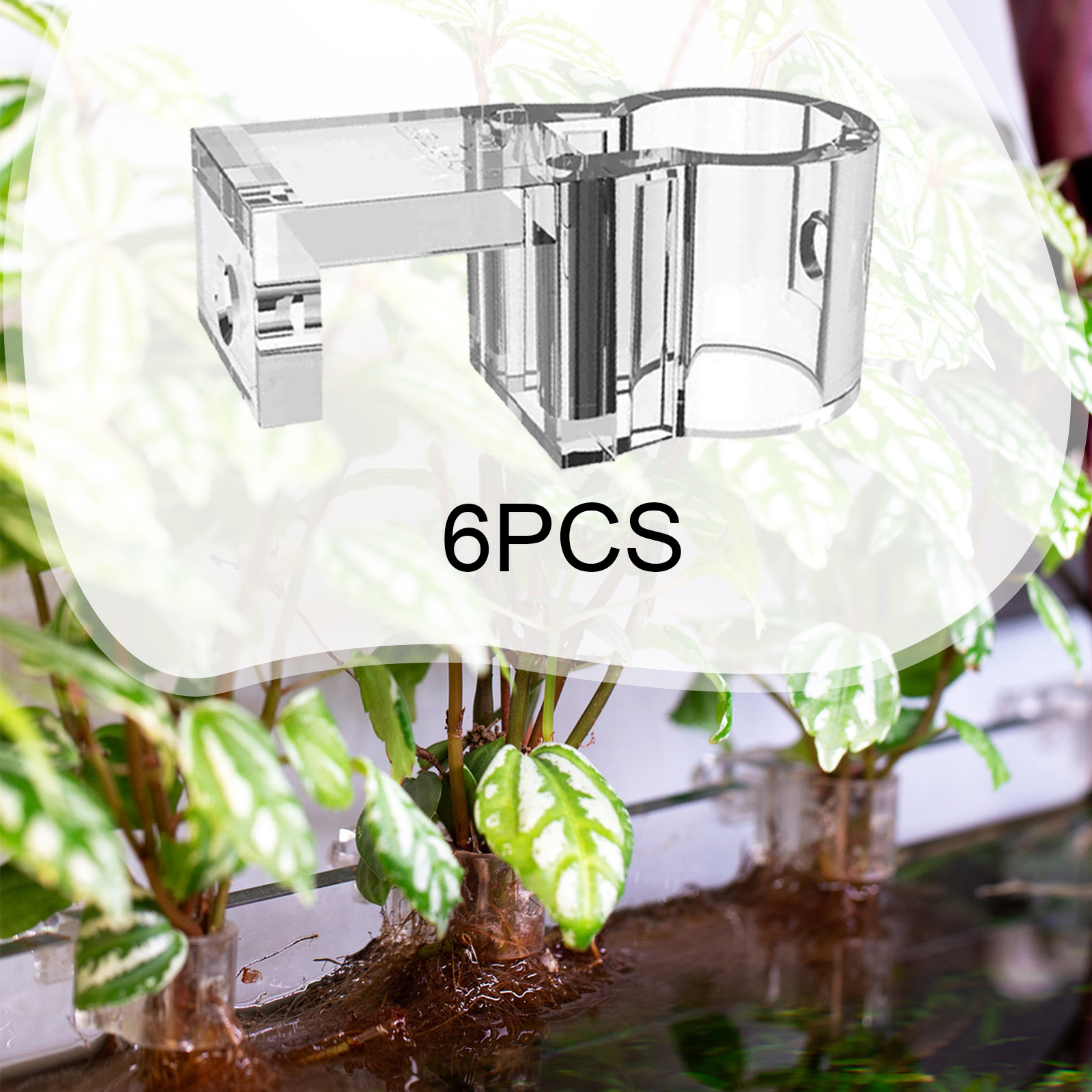 Planted Aquarium Mini - 6 Stück Aquarium-Pflanzenhalter, Mini-Aquarium-Pflanztopf, Aquarium-Futterbehälter für