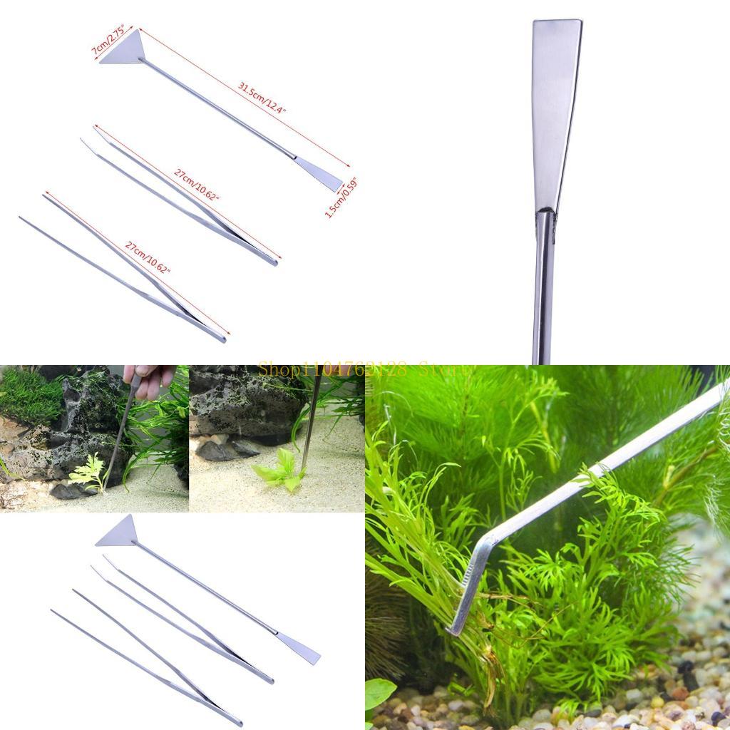 Planted Aquarium Best Fish - 3er-Pack Aquarium Pinzette Spachtel Werkzeuge Edelstahl