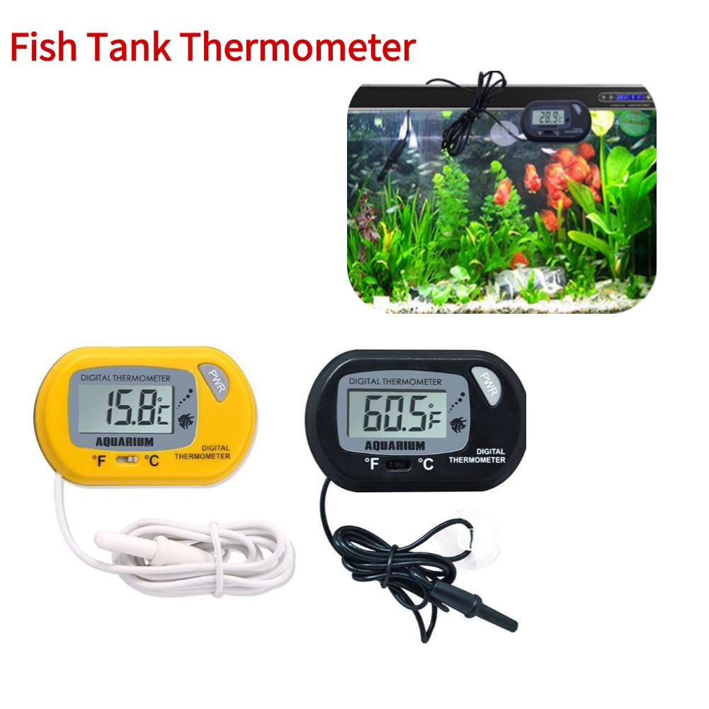 Planted Aquarium Temperature - Aquarium-Thermometer, wasserdicht, elektronisches Thermometer, LCD, digitaler