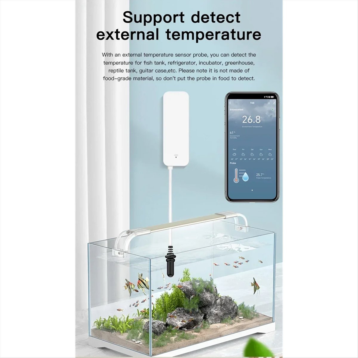 A64I Tuya WiFi Temperatur- und – Planted Aquarium Temperature Bewertung und Preis
